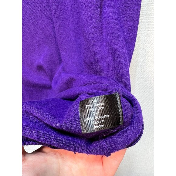 Lane Bryant Women's Rayon Pullover Sweater Stretch Size 14/16 Purple Long Sleeve - Picture 4 of 11